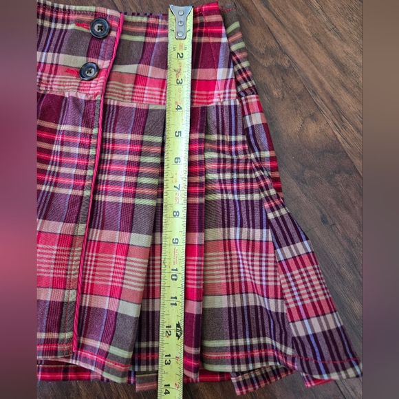 GAP Girls 8 Red Brown Fall Plaid Skort - Picture 7 of 8